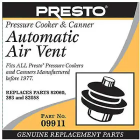 09911 National Presto Ind 6 Pack Pressure Cooker Automatic Air Vent