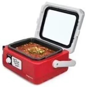 National Presto Industries Inc 445039740757 Nomad Traveling Slow Cooker Red 6 Quart Pack Of 1 Easy To Used For Cooking #3