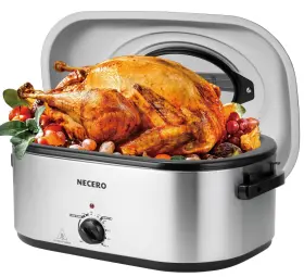 Necero 798038595468 Roaster Oven 28 Quart Electric Pan With Visible And Self-bast