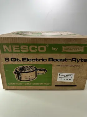 4105-04 Nesco Vintage By Empore 6 Quart Electric Roast-ryte Model White