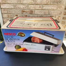 4112-14-30 Nesco Nos Vintage 12 Quart Roaster Oven White New In Box