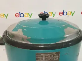 4116-19 Nesco Vintage 6 Quart Non-stick Roaster Electric Oven Teal Blue - Made In Usa #3