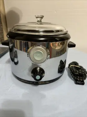 4213-2 Nesco Vintage 1950 S Slow Cooker Roaster Art Deco Mcm Rare Tested And Working
