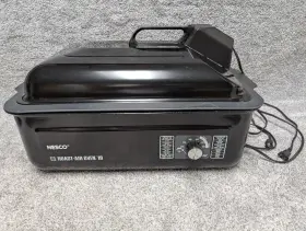 4248-03 Nesco Vtg 18 Quart Roaster Oven Roast Bake Cook Steam - Usa Made Black