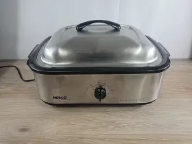 4808-25pr Nesco 18 Quart Roaster Oven Roast Bake Cook Steam With Slow Cooking Model