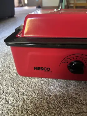 4815 Nesco Roaster Oven Everyday 5 Quart Red Slow Cook Bake Roast #2
