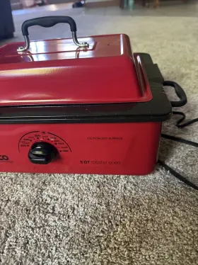 4815 Nesco Roaster Oven Everyday 5 Quart Red Slow Cook Bake Roast #3