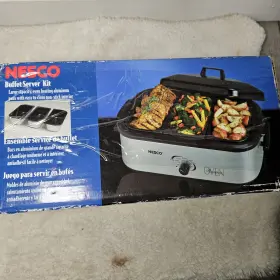 4908-12-40pr Nesco Buffet Kit Stainless Turn You 18 Quart Vers These 3 Inserts