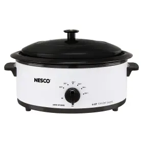 4816-14 Nesco 720698801153 Porcelain Roaster Oven 6 Quart White