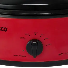 4816-12 Nesco 809394445363 Roaster Oven With Porcelain Cookwell Red 6 Quart 750 Watts #2