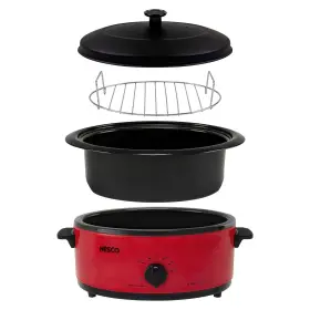 4816-12 Nesco 809394445363 Roaster Oven With Porcelain Cookwell Red 6 Quart 750 Watts #3