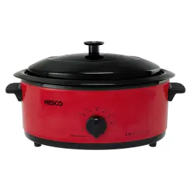 4816-12 Nesco 885113930204 Roaster Oven With Porcelain Cookwell Red 6 Quart 750 Watts