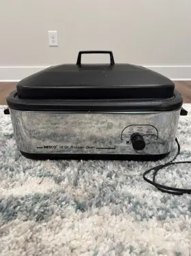 Lr1164 Nesco Vintage 18 Quart Electric Roaster Oven With Lid Great Conditions