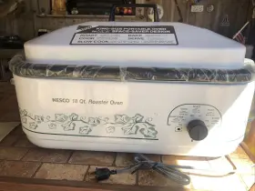 N294e1006 Nesco Vtg 18 Quart 4228-04 Roaster Oven Roast Bake Cook Steam - Usa Made