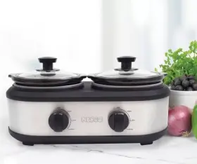 Sc-1dss Nesco Dual Serving Slow Cooker Total Cooking Capacity 2.5 Qts Nib