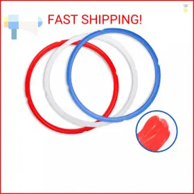 Netany 714819065470 Sealing Rings For Instant Pot Accessories Of 6 Quart Models - Red Blue And Clear