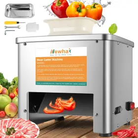 Wwx15 Newhai Upgraded Meat Cutter Commercial 3.5mm Thickness Silver