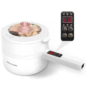 Nicai Kitchen 768443962872 Electric Hot Pot 1.8l Cooker Steamer Multifunctional Non-stick Pan