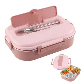 Niiyens0qm6if9w7-13 Niiyen 1500ml Lunch Box 4 Compartments Pink Food Containers