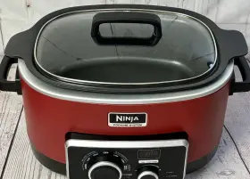 Mc900qcn Ninja Red Multi Cooker 4-in-1 Cooking System 1200w Basket And Baking Pan #3