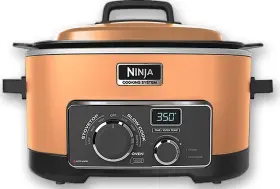 Mc950qcp Ninja Copper Multi Cooker 4-in-1 Cooking System 1200w Basket And Baking Pan New