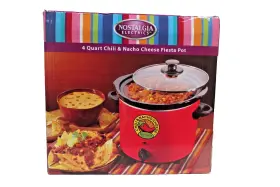Nostalgia 082677407061 Electrics 4 Quart Chili And Nacho Cheese Fiesta Pot - Crock New