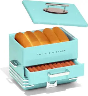 Nostalgia 711181387209 Extra Large Diner-style Steamer 20 Hot Dogs And 6 Bun Capacity Nostalgia 711181387209 Extra Large Diner-style Steamer 20 Hot Dogs And 6 Bun Capacity