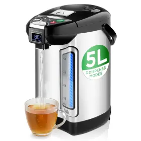 Nchud65 Nutrichef Digital Water Boiler And Warmer - 5l/5.28 Quart 5.3 Quarts Silver