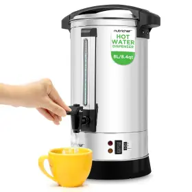 Ncstktl8l Nutrichef Water Boiler And Hot Dispenser 8l 8.5 Quarts Silver