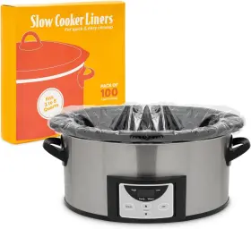 Okunaoutpost 313050578529 Slow Cooker Liners Clear Plastic Cooking Bags For 3-8 Quart Pots 100 Pack