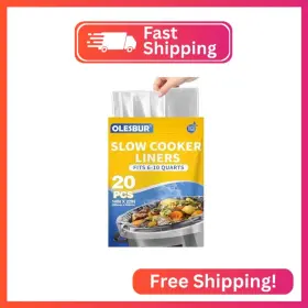 Olesbur Olesburscl002l 20 Count Slow Cooker Liners 14 Inch X22 Fits 3-8 Quarts Disposable Pot Li