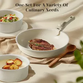 Olixis 629721848311 Nonstick Cookware Sets 12pcs Pots And Pans Set With Detachable Handle