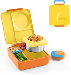 66fc09 Omie Omiebox Bento Box For Kids - Insulated Lunch 8.5 Ounces Sunshine