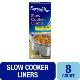 00g20 Onestop-stores Reynolds Kitchens Slow Cooker Liners Regular Fits 3-8 Quarts 8 Count