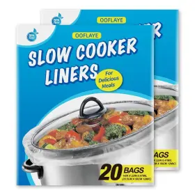 Ooflaye 723220447515 40 Counts Slow Cooker Liners And Cooking Bags Extra Large Size Fits 6-10 Quart P