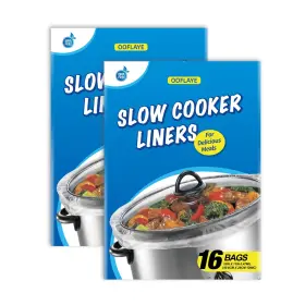 Ooflaye 723220447591 48 Counts Slow Cooker Liners Small Size 11 X 16 Inch 3 Quarts Silver