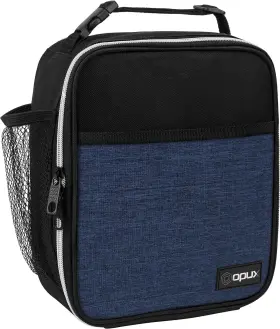 Op-cb7035 Opux Premium Insulated Lunch Box Soft School Bag For Kids Heather Navy