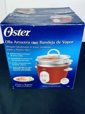 4722-000 Oster 4722 6-cup Rice Cooker And Steamer/ Red With Box Inst. Manual