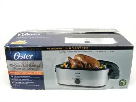 Ckstrs20-sbhcw Oster 20 Quart 4-in-1 Self Basting Roaster Oven Stainless Steel