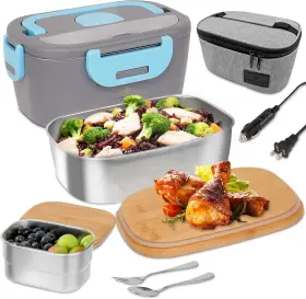 Ogen2-dfh-001 Ottsignature Electric Lunch Box - Heated Portable Food Warmer For Grey/blue New Version