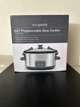 446283 Our Goods 6 Quart Programmable Slow Cooker 446283 Our Goods 6 Quart Programmable Slow Cooker