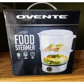 F5625 Ovente Food Steamer 5 Quart 2-tier Meal Stackable For Veggies Fish Or Egg