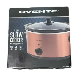 Slo35aco Ovente Slow Cooker Crockpot 3.5 Liter With Removable Ceramic Pot 3 Cook Settings Slo35aco Ovente Slow Cooker Crockpot 3.5 Liter With Removable Ceramic Pot 3 Cook Settings