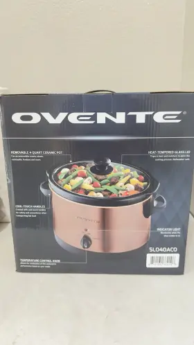 Slo40aco Ovente 4-quart Slow Cooker With Heat-tempered Glass Lid Box Never Opened - New