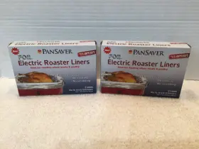 Pansaver 658128459509 Foil Electric Roaster Liners Fits 16 18 And 22 Quart Roasters 2 Packs Of