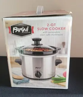 Inv10025 Parini New Cookware 2- Quart Slow Cooker Removable Oven-safe Stoneware Gift Idea #2