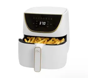 Paris Hilton 741393009262 Air Fryer 6-qt 8-in-1 Touchscreen - White