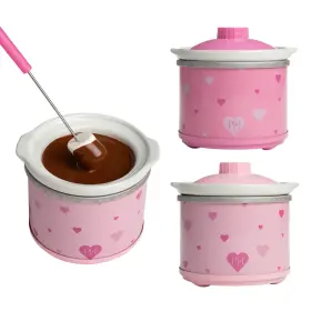 Paris Hilton 741393097184 Mini Dip And Food Warmers Set Of 2 0.65 Quart Stoneware Pots Pink