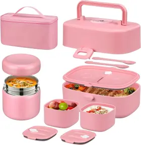 Pw05 Pawtong Bento Lunch Box With 8oz Soup Thermo Kids Sustainable Pink