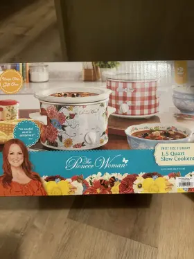 Pioneer Woman 136211223001 The Sweet Romance 1.5 Quart Mini Slow Cookers Set Of 2 #2